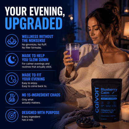 Blueberry Calm | Magnesium Glycinate Night - Time Formula - Calvon
