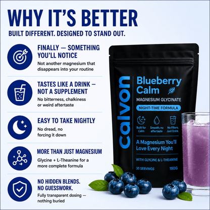 Blueberry Calm | Magnesium Glycinate Night - Time Formula - Calvon